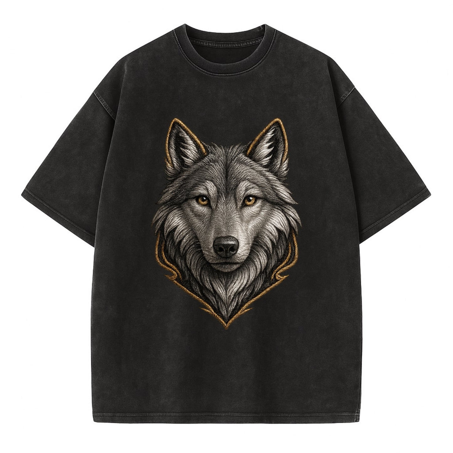 Wolf Totem  - Vintage T-shirt - Black
