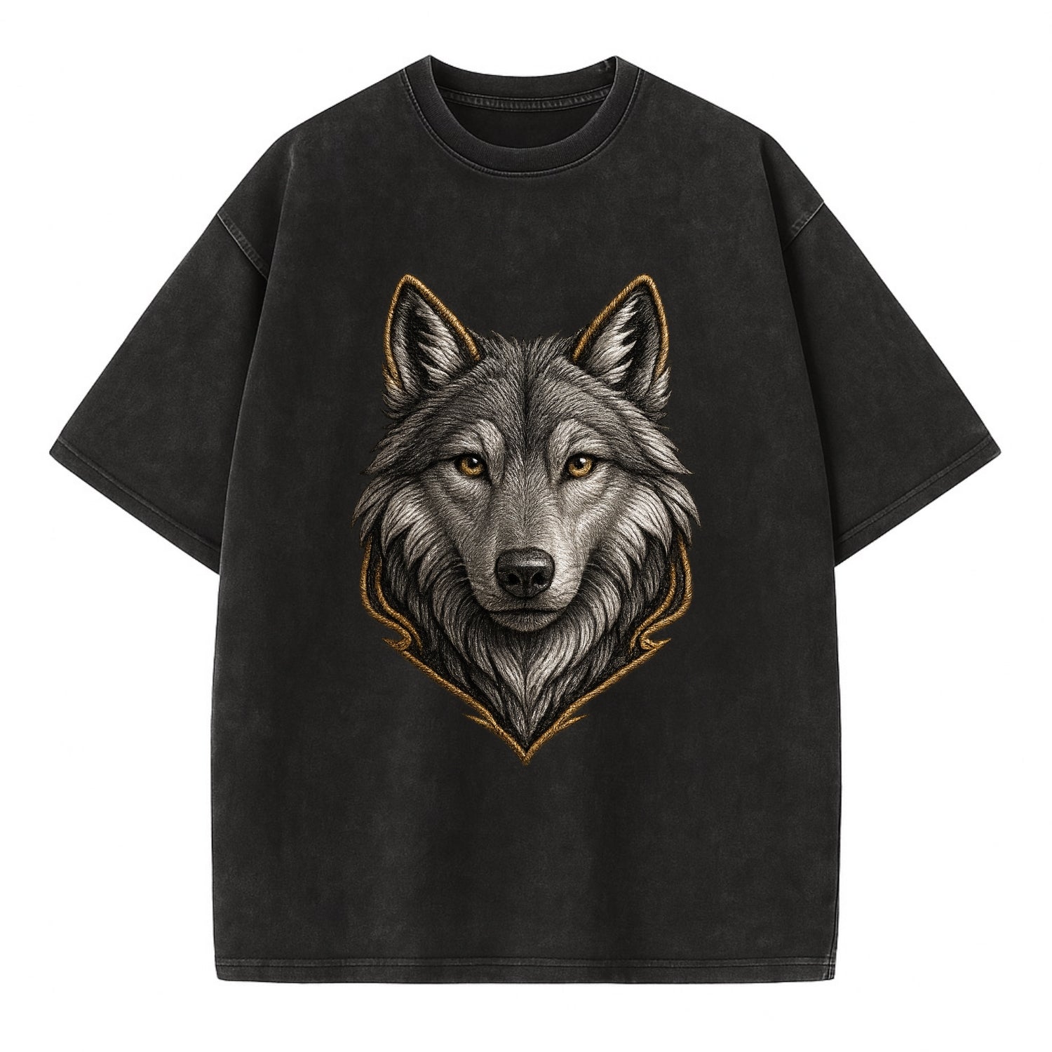 Wolf Totem  - Vintage T-shirt - Black