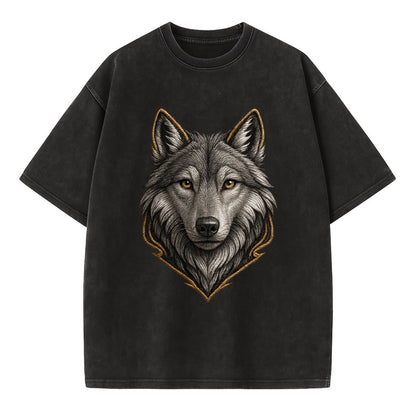 Wolf Totem  - Vintage T-shirt - Black