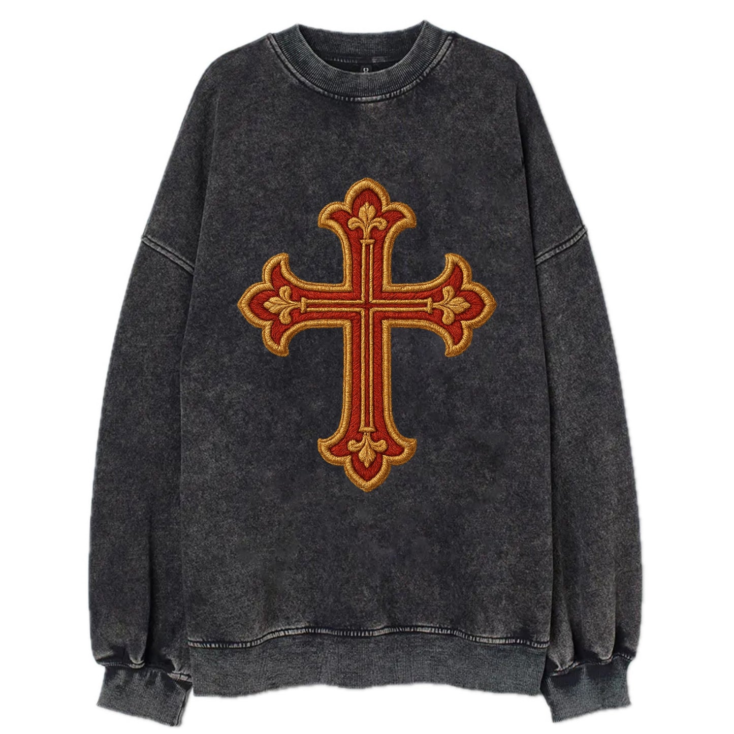 Armenian Cross - Vintage Sweatshirt - Black