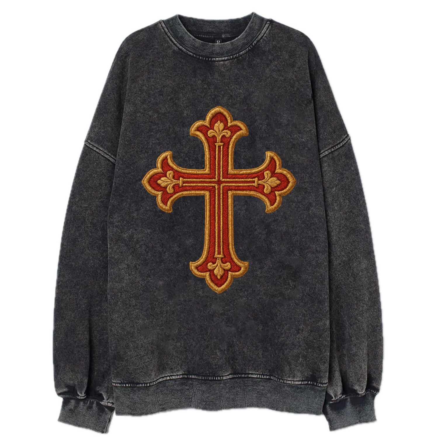 Armenian Cross - Vintage Sweatshirt - Black