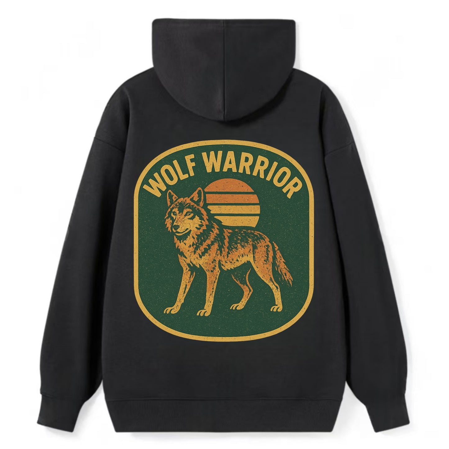 Wolf Warrior  - Classic Pullover Hoodie - Black