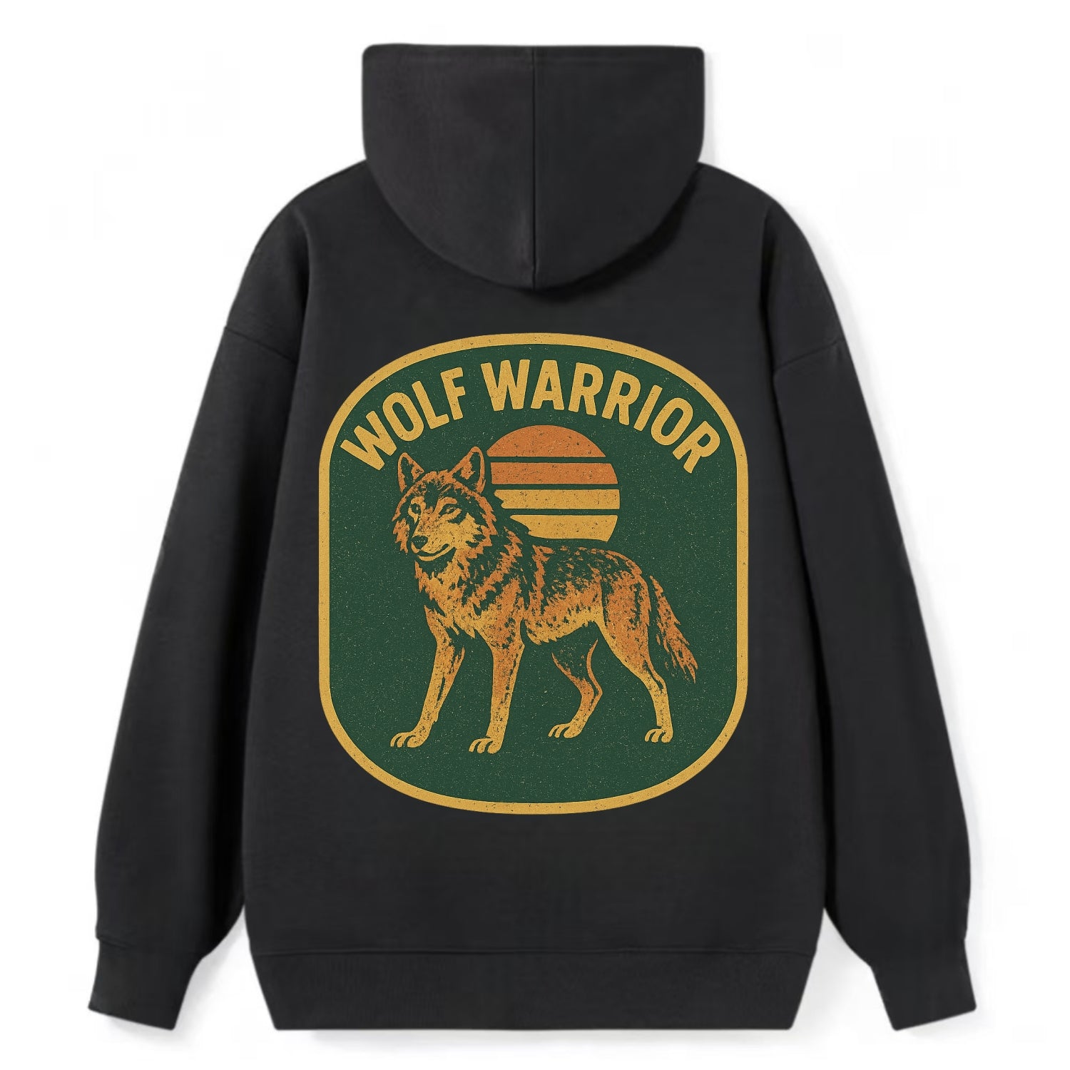 Wolf Warrior  - Classic Pullover Hoodie - Black