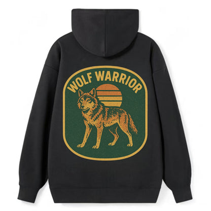 Wolf Warrior  - Classic Pullover Hoodie - Black