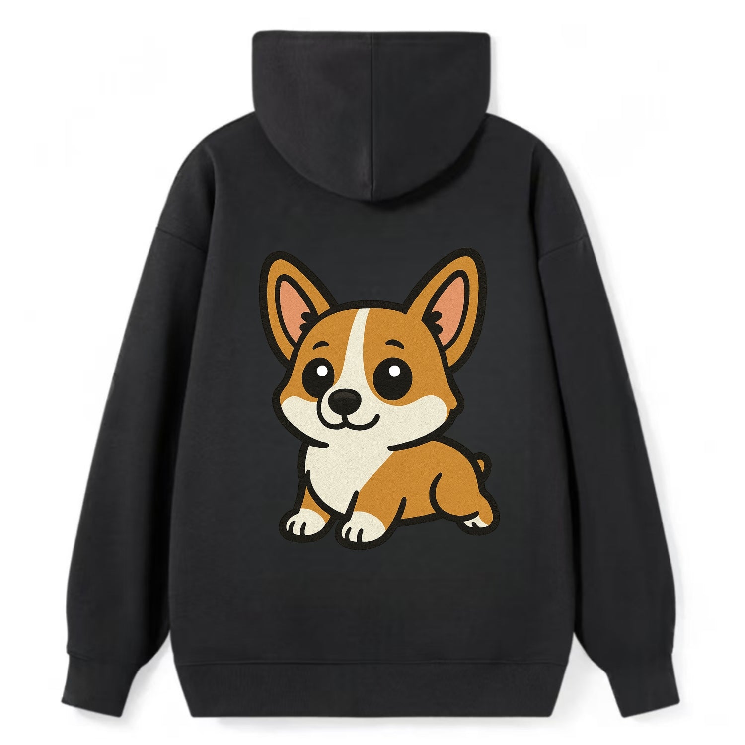 Corgi - Sploot lying position - Classic Pullover Hoodie - Black