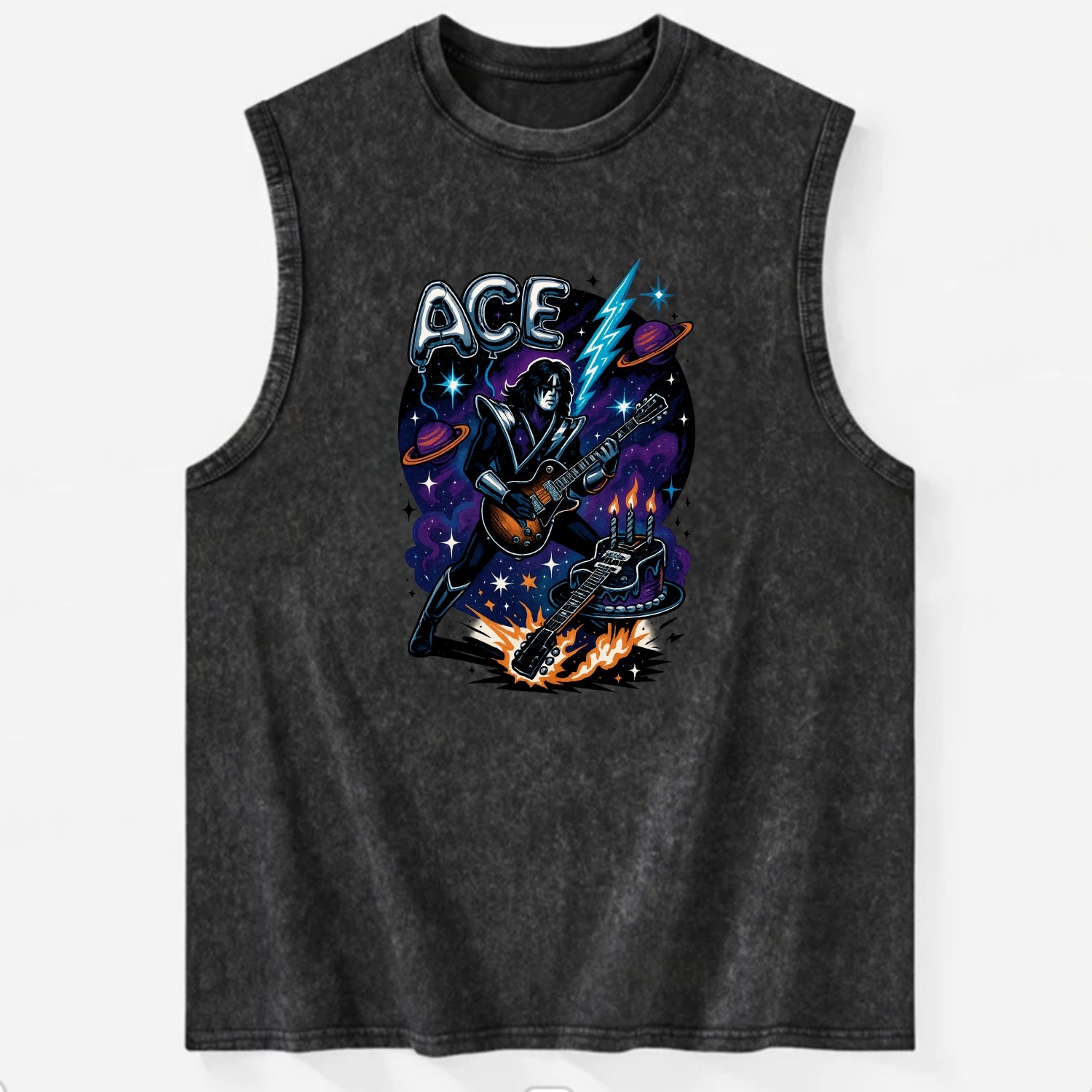 Ace Birthday Celebration - Vintage Washed Tank - Black