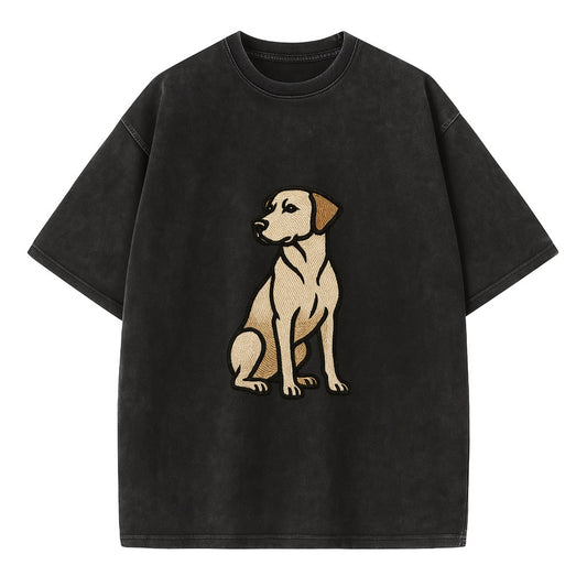 Rhodesian Ridgeback - Red wheaten sittin Vintage T-shirt - Black