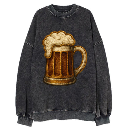 Beer Mug  - Vintage Sweatshirt - Black