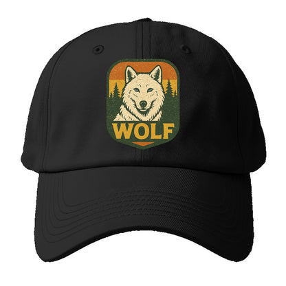 Arctic White Wolf  - Baseball Cap - Black