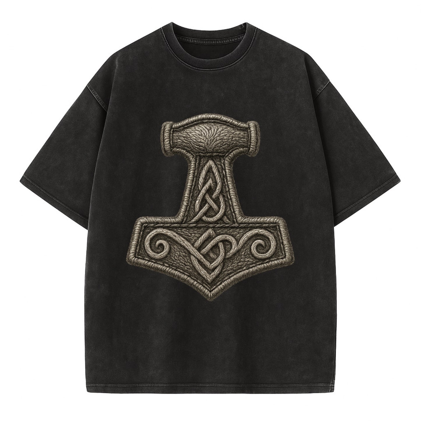 Mjolnir  - Vintage T-shirt - Black