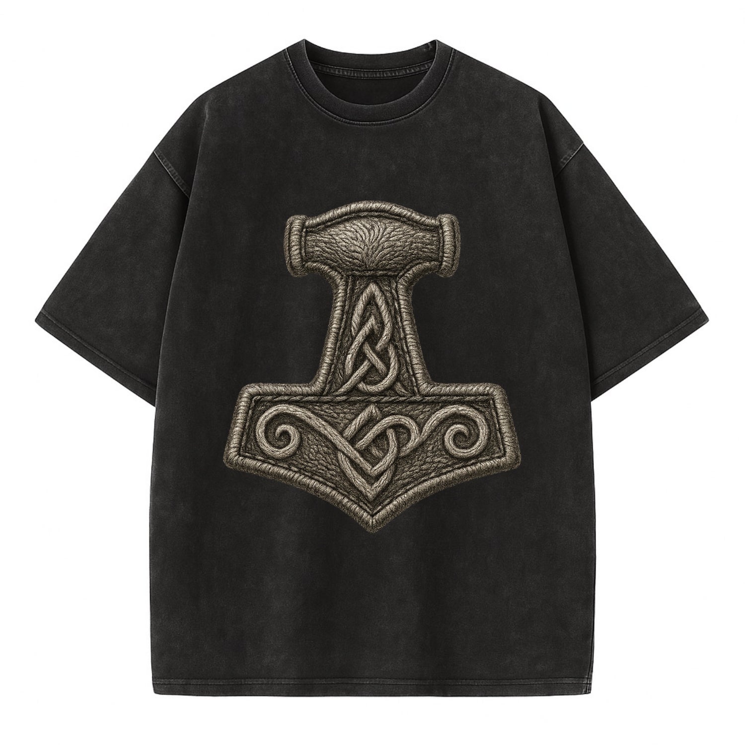 Mjolnir  - Vintage T-shirt - Black