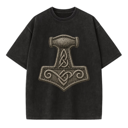 Mjolnir  - Vintage T-shirt - Black