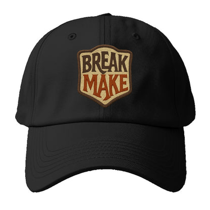 BREAK;MAKE THE RULES Rebel Red Snapback - Baseball Cap - Black