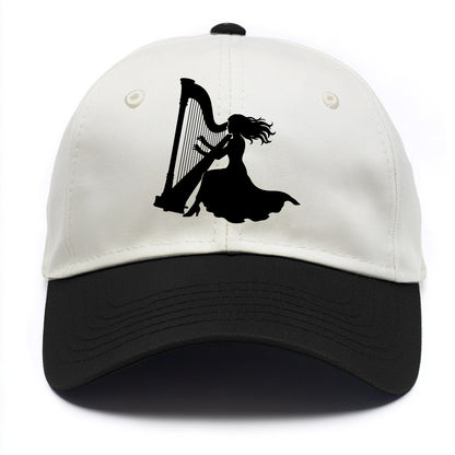 Harpist playing ethereal melody - Two Tone Cap - Black
