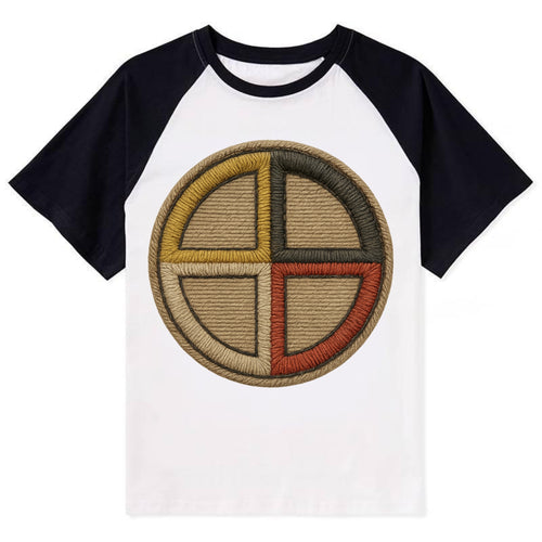 Medicine Wheel  - Contrast Raglan T-shirt