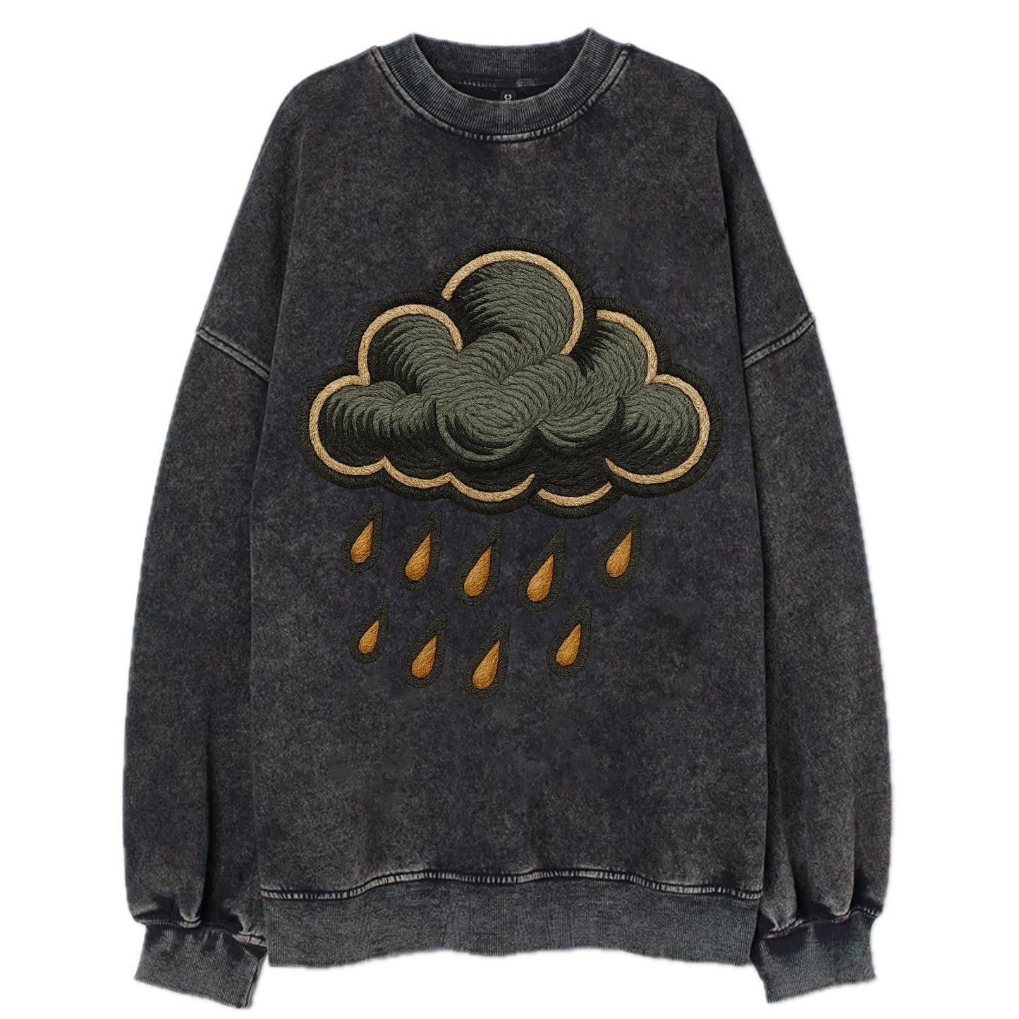 Rain Cloud  - Vintage Sweatshirt - Black