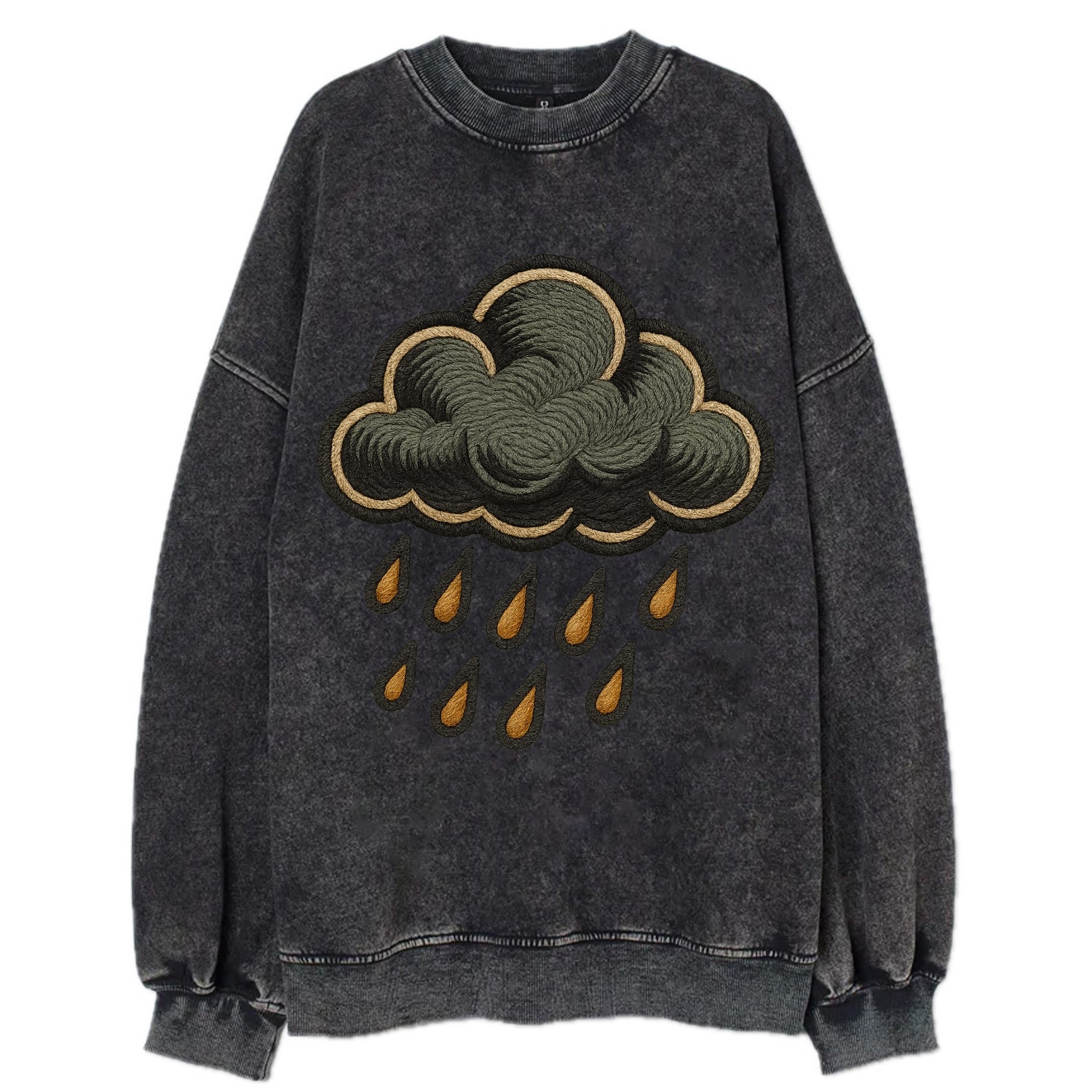 Rain Cloud  - Vintage Sweatshirt - Black