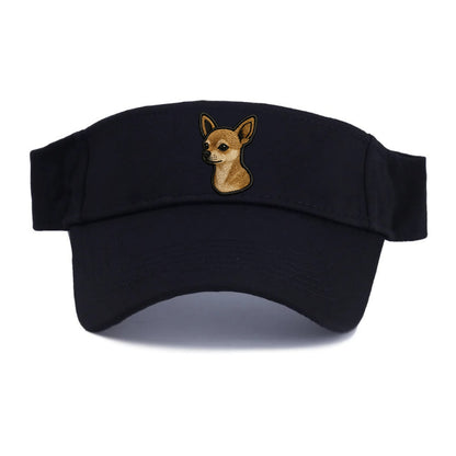 Chihuahua - Modern tiny dog logo with bo - Visor - Black