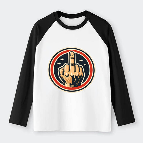 Defiant Spirit Emblem - Raglan Long Sleeve T-Shirt
