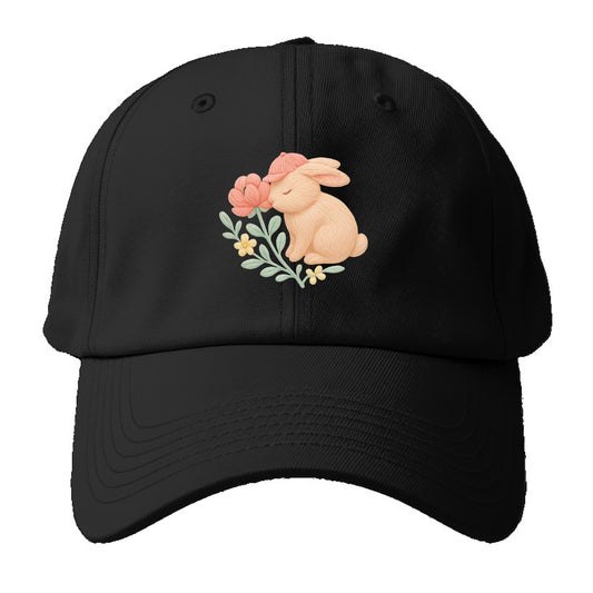 Peach Bunny - Baseball Cap For Big Heads - Black