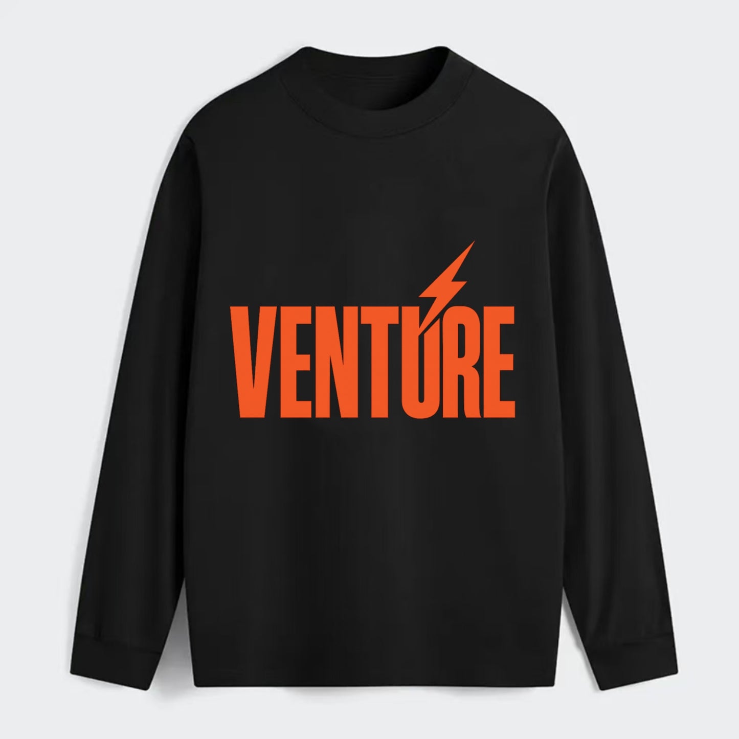 Bold typography design - "VENTURE" - taking risks, bold exploration - Classic Long Sleeve Shirt - Black