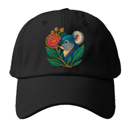 Koala Eucalyptus Bloom - Baseball Cap For Big Heads - Black