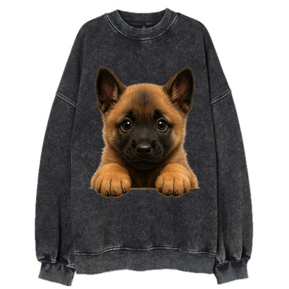 Belgian Malinois  - Vintage Sweatshirt - Black
