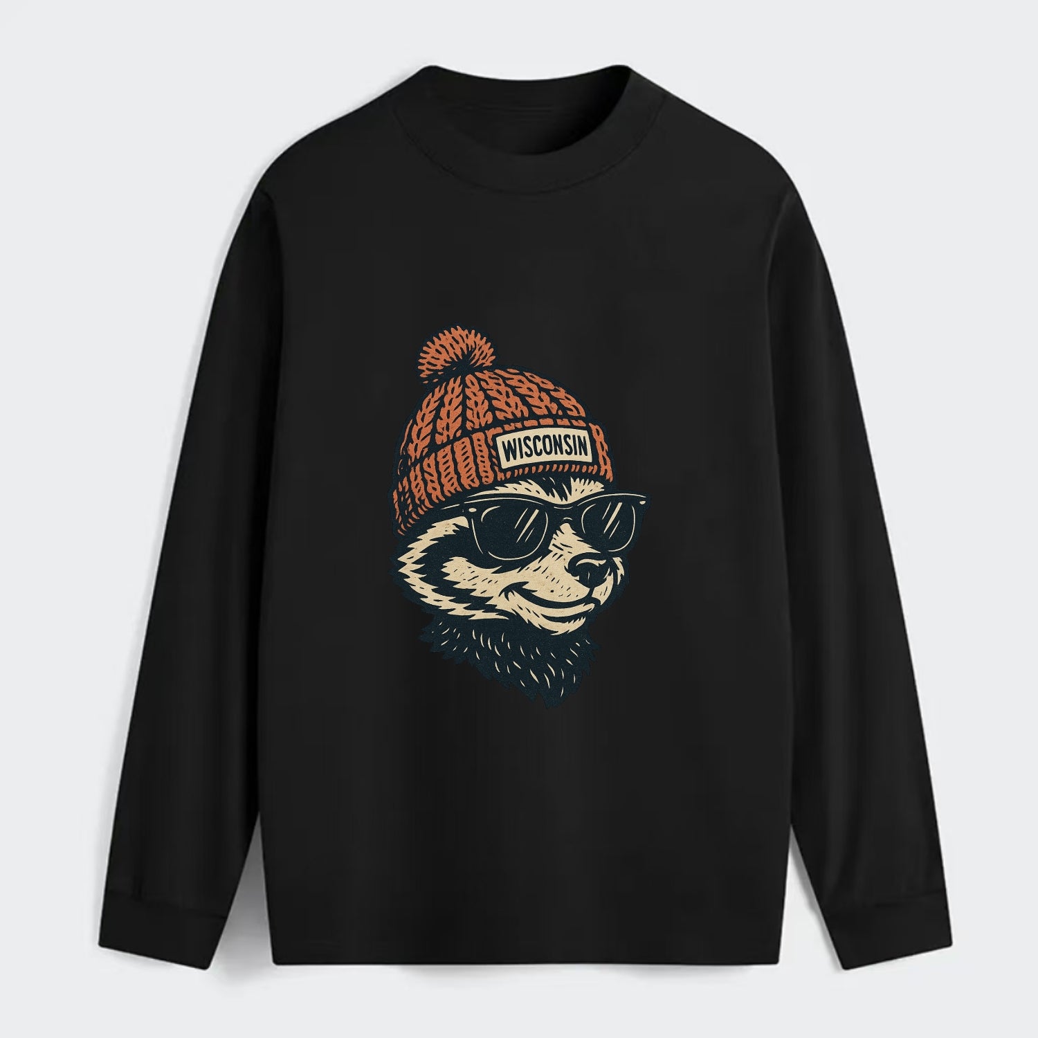 Madison Badge - Classic Long Sleeve Shirt - Black