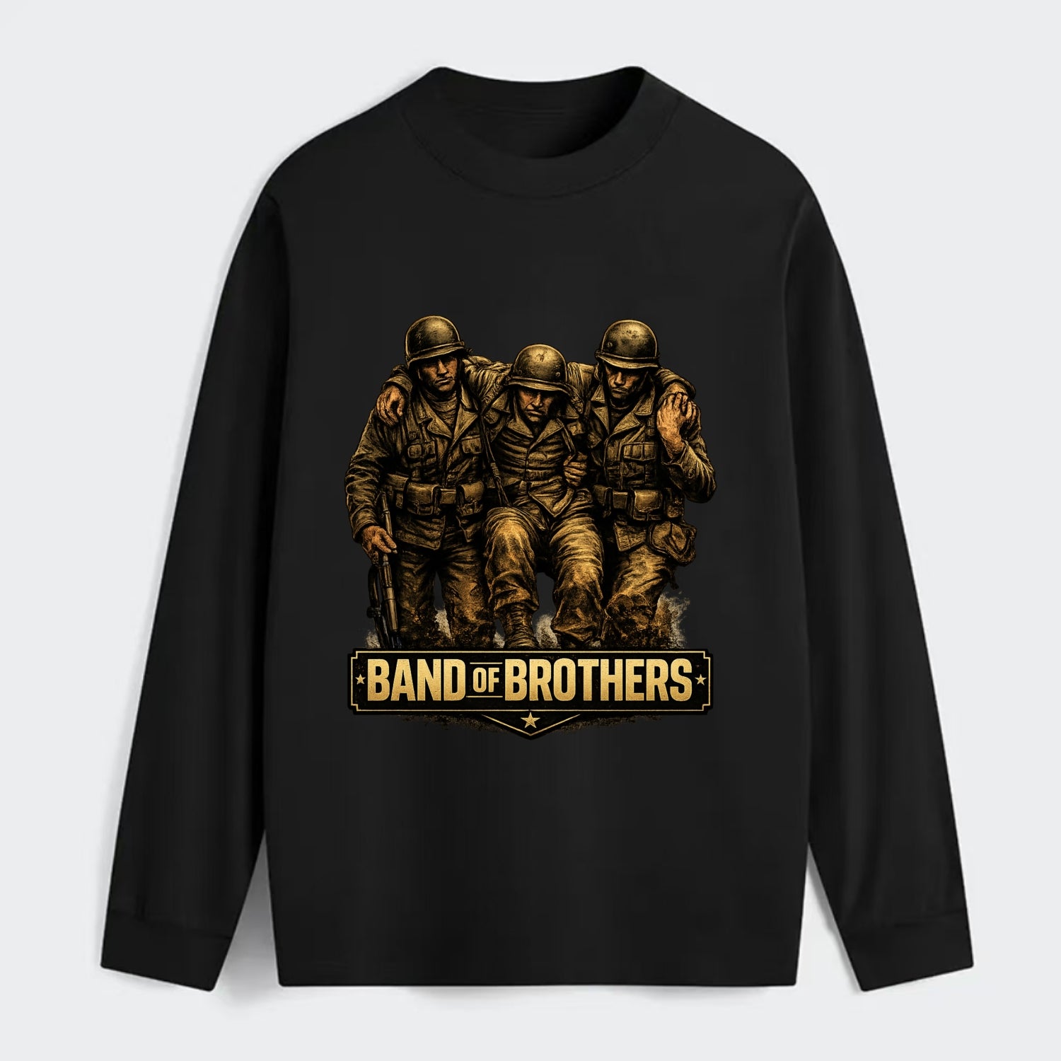 Band Of Brothers - Classic Long Sleeve Shirt - Black