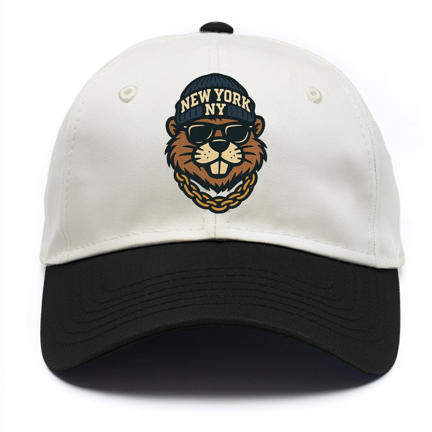 {"animal":"beaver","locationText":"NEW YORK","initials":"NY","beanieColor":"navy","ca - Two Tone Cap - Black