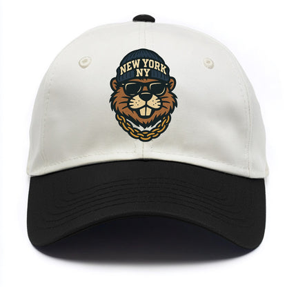 {"animal":"beaver","locationText":"NEW YORK","initials":"NY","beanieColor":"navy","ca - Two Tone Cap - Black