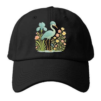 Mint Crane - Baseball Cap For Big Heads - Black