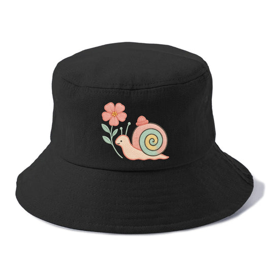 Coral Snail - Bucket Hat - Black