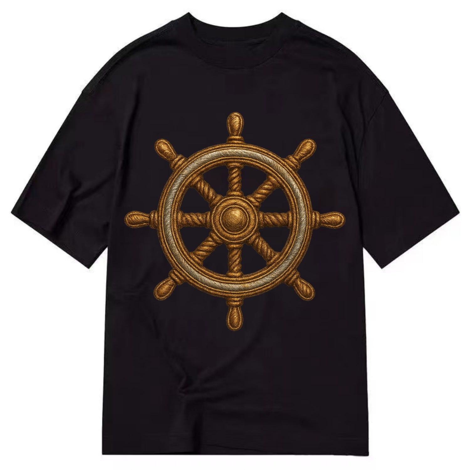 Ship's Wheel  - Classic T-shirt - Black