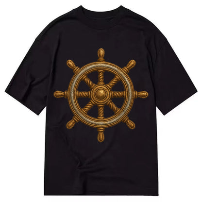 Ship's Wheel  - Classic T-shirt - Black