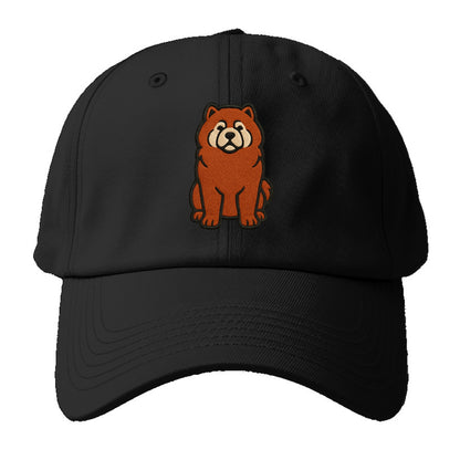 Chow Chow - Red fluffy sitting pose - Ba Baseball Cap For Big Heads - Black