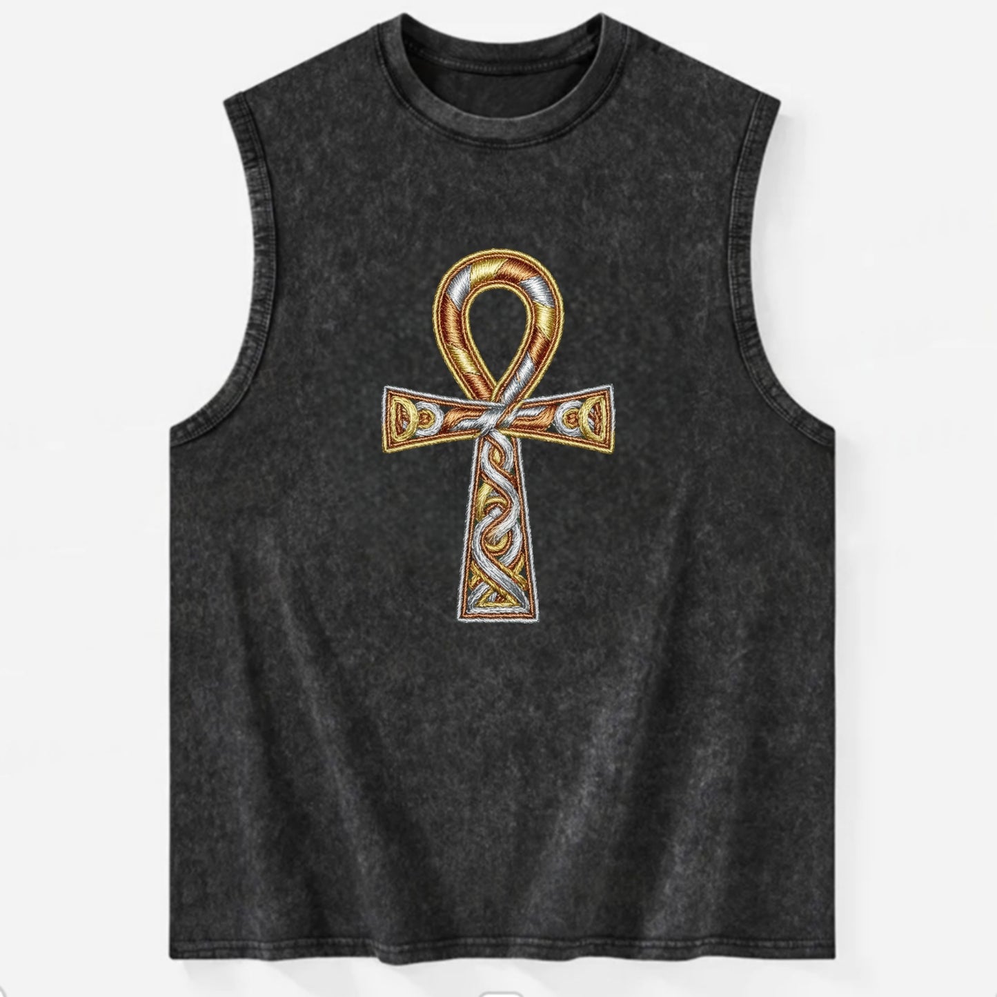 Ankh of Life - Vintage Washed Tank - Black