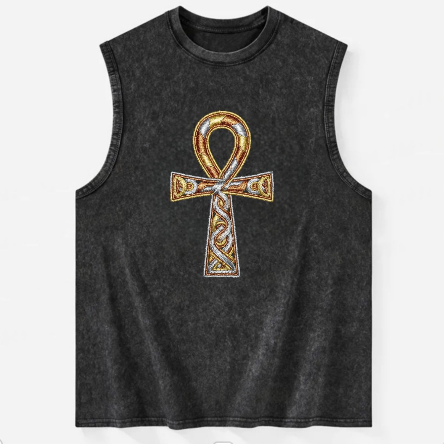 Ankh of Life - Vintage Washed Tank - Black