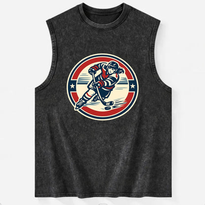 Fierce Ice Queen Emblem - Vintage Washed Tank - Black