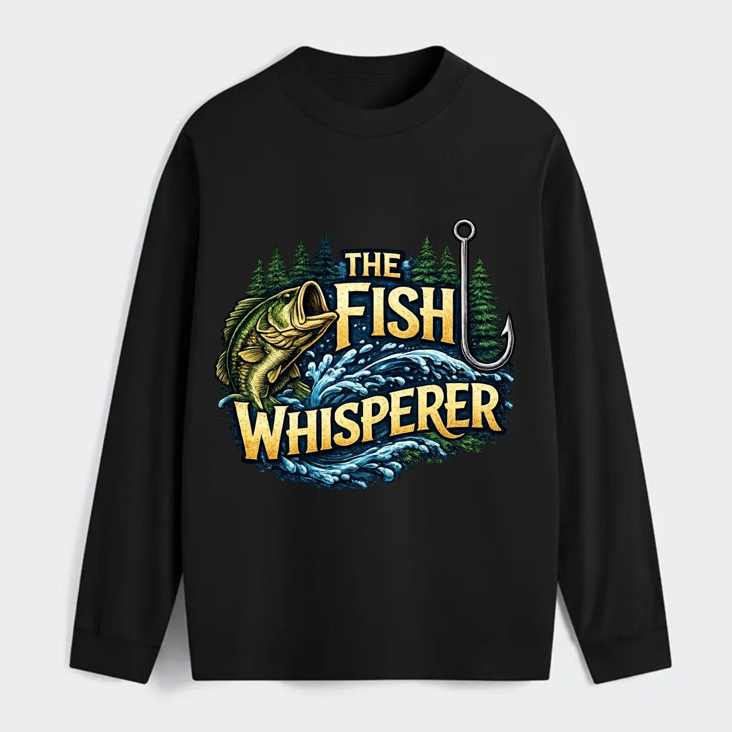 Fish Whisperer - Classic Long Sleeve Shirt - Black