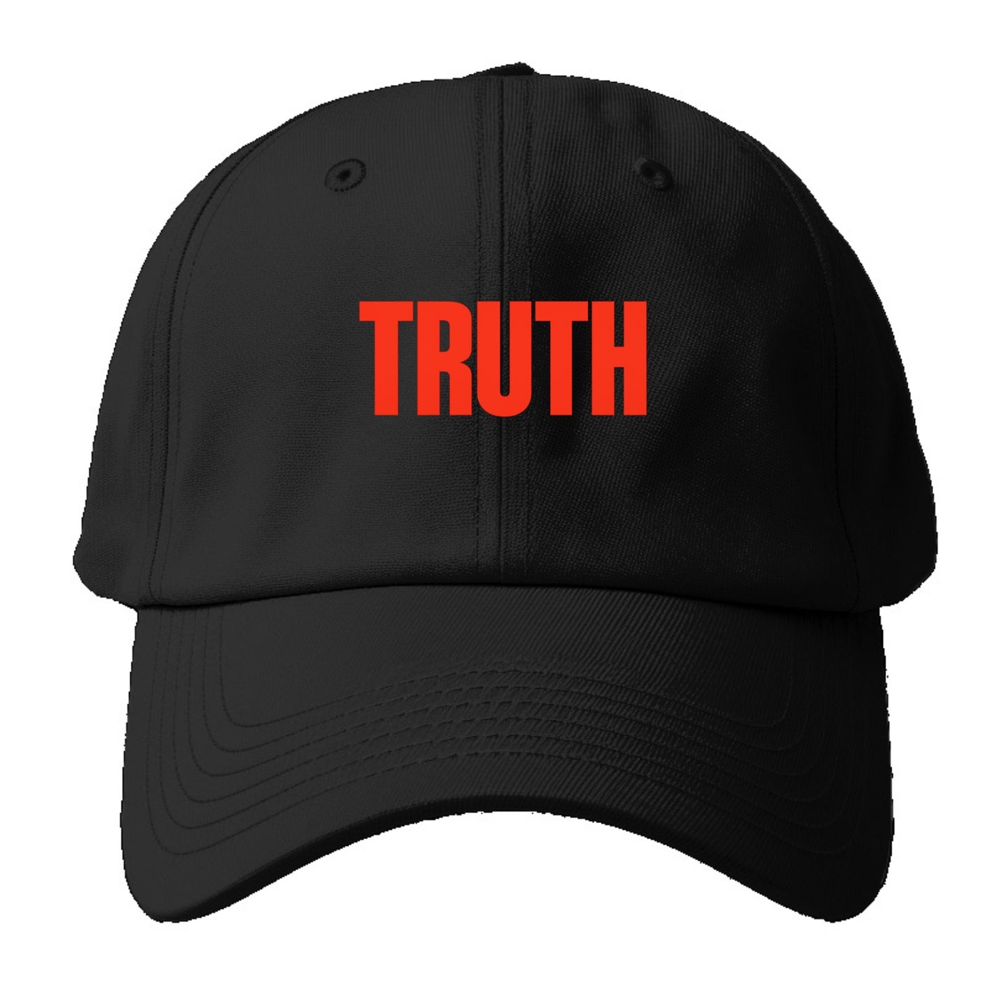 Bold typography design - "TRUTH" - honesty, reality - Baseball Cap For Big Heads - Black