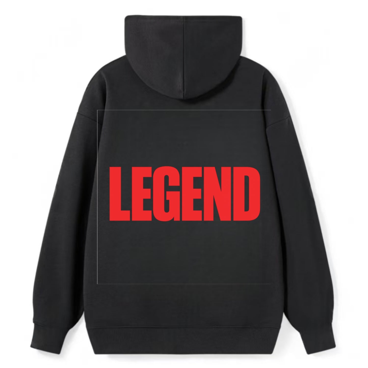 Bold typography design - "LEGEND" - remarkable person, iconic status - Classic Pullover Hoodie - Black