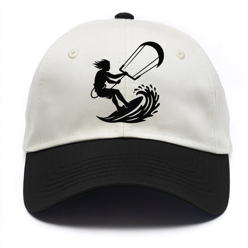 Kite surfer riding wave - Two Tone Cap