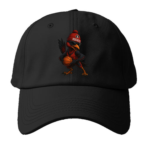 Houston Roadrunner wearing Rockets beanie with launch pad patch and wayfarer - Baseball Cap