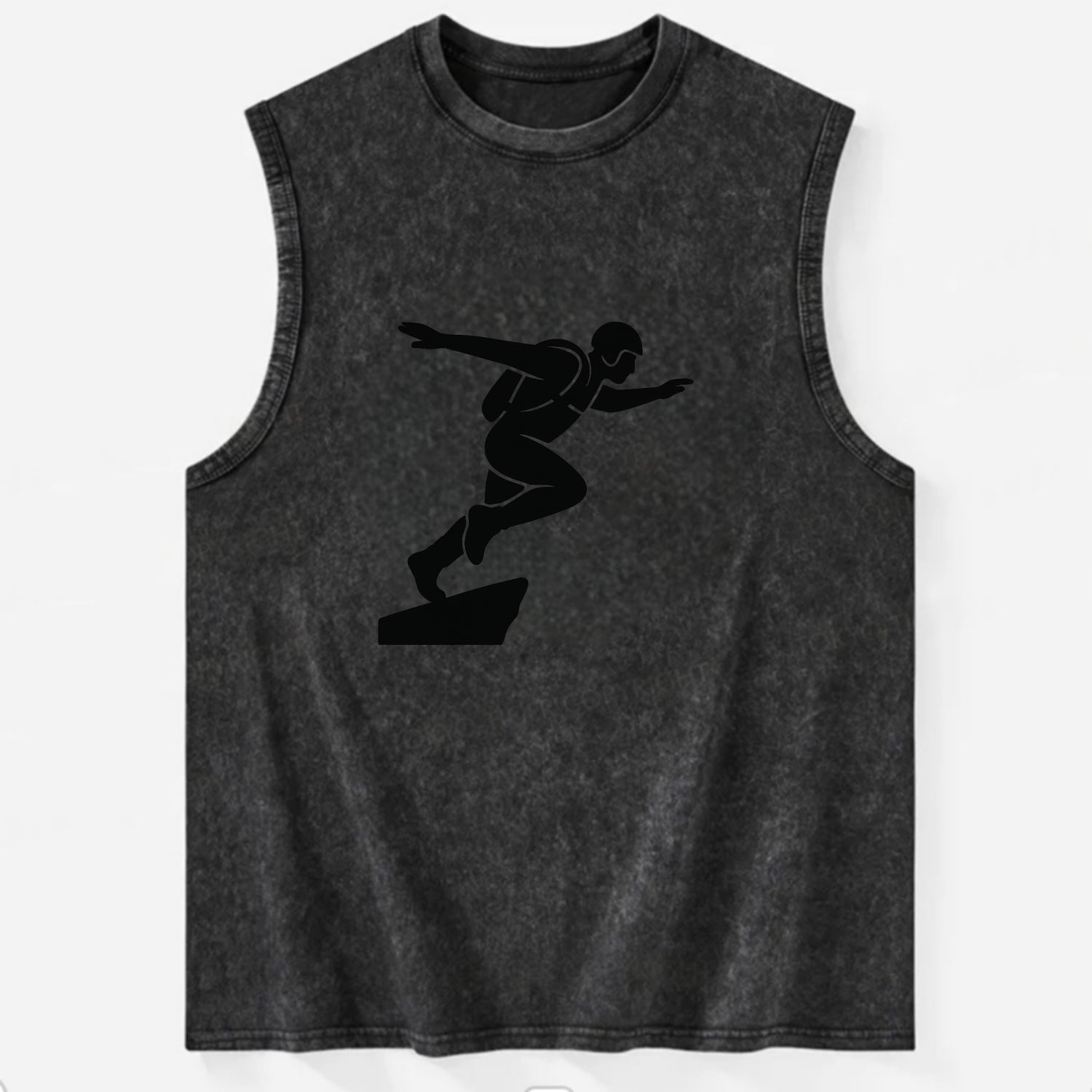 Base jumper launching off - Vintage Washed Tank - Black
