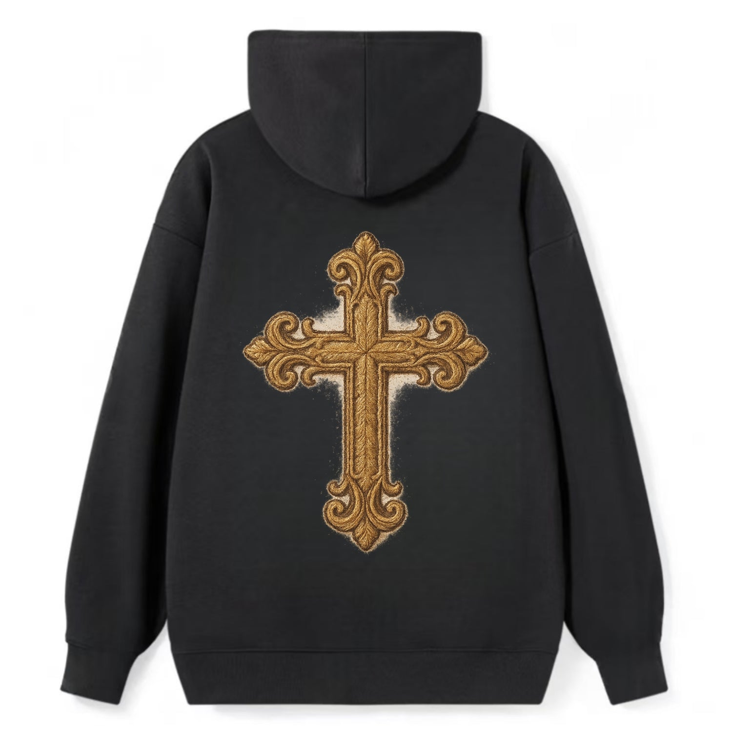 Baroque Cross  - Classic Pullover Hoodie - Black