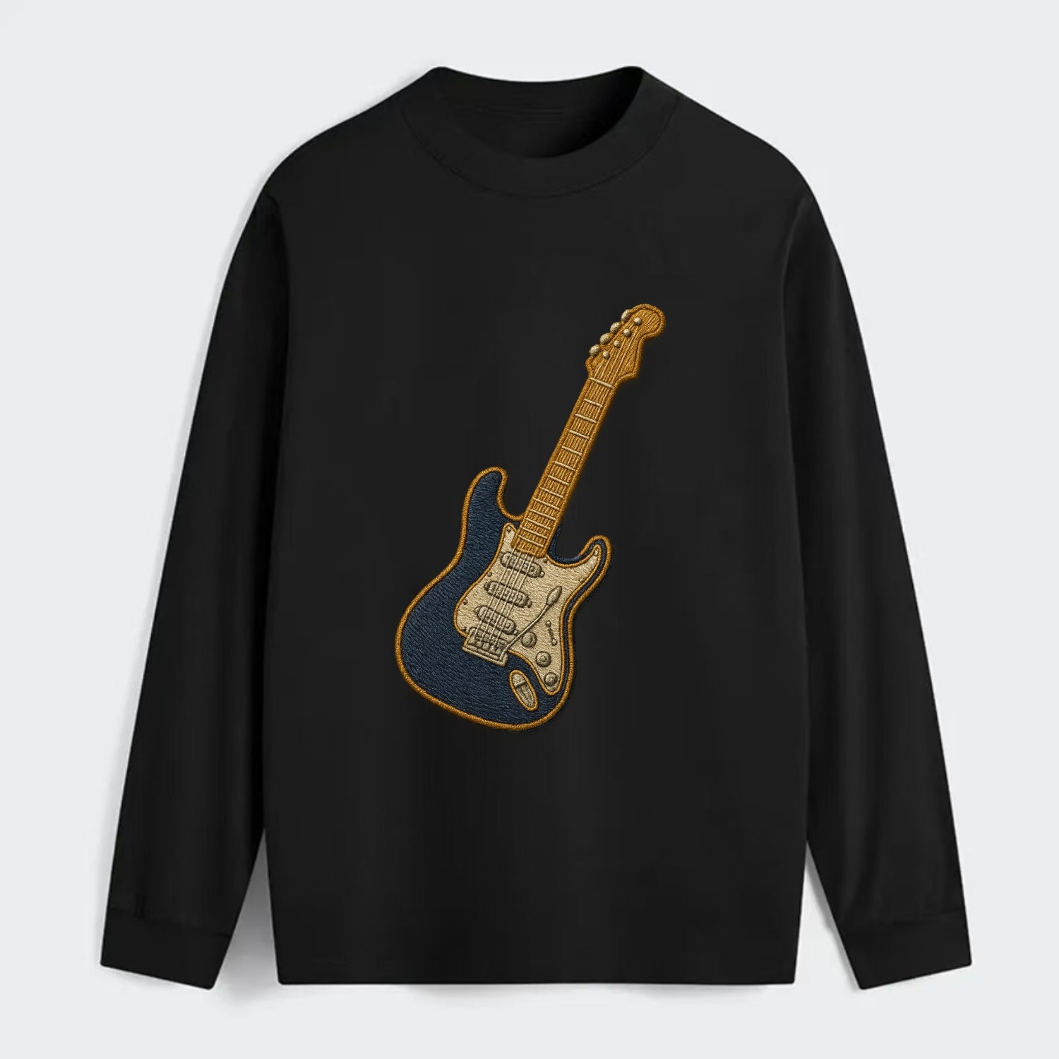 Electric Guitar  - Classic Long Sleeve Shirt - Black