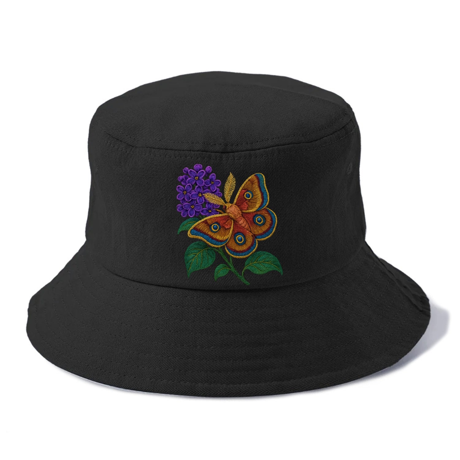 Polyphemus Moth - Bucket Hat - Black