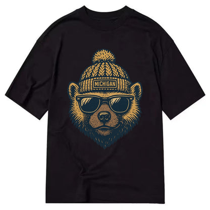 Ann Arbor Wolverine wearing Michigan bea - Classic T-shirt - Black