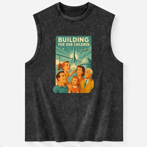 Multiple generations celebrating progress together - Building for Our - Vintage Washed Tank